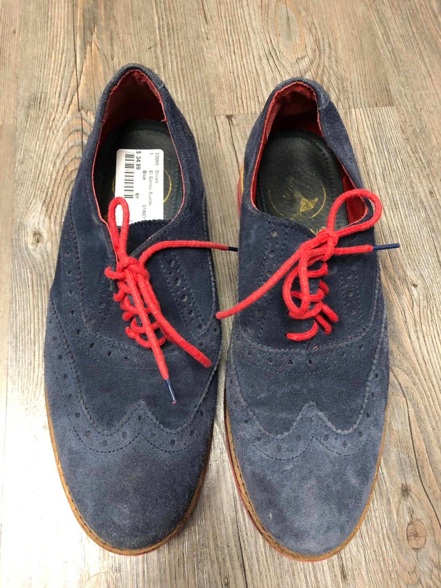 Blue  El Ganso Suede, 6Y