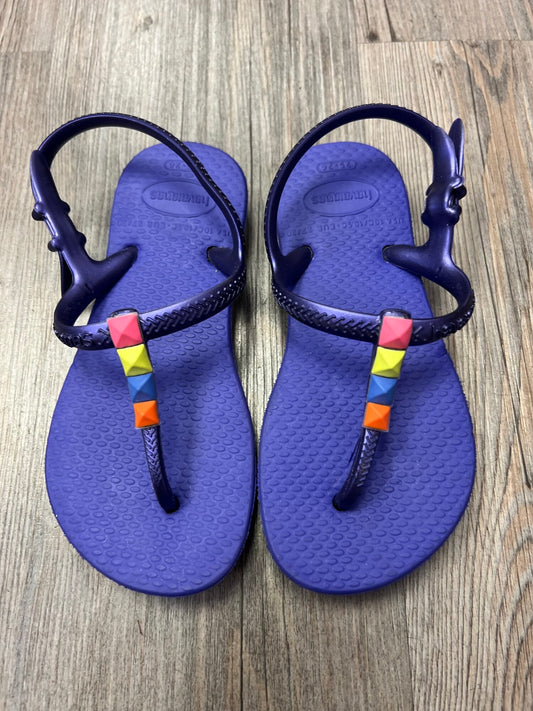 Purple  Havaianas Flops, 8T