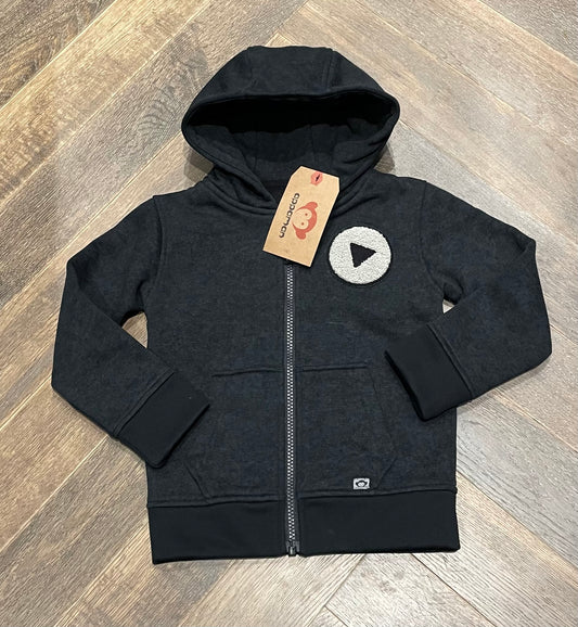 Black  Appaman Zip Hoodie, 3Y