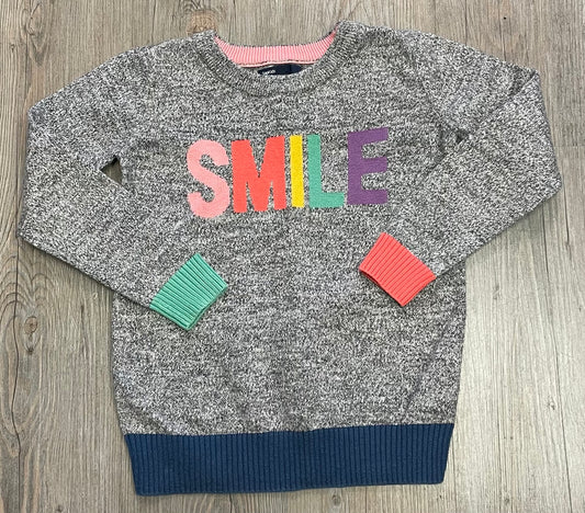 Grey  Gap Knit Sweater, 6-7Y