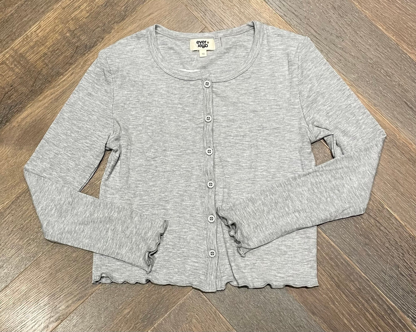 Grey  Ever After Button Down  L, 10Y