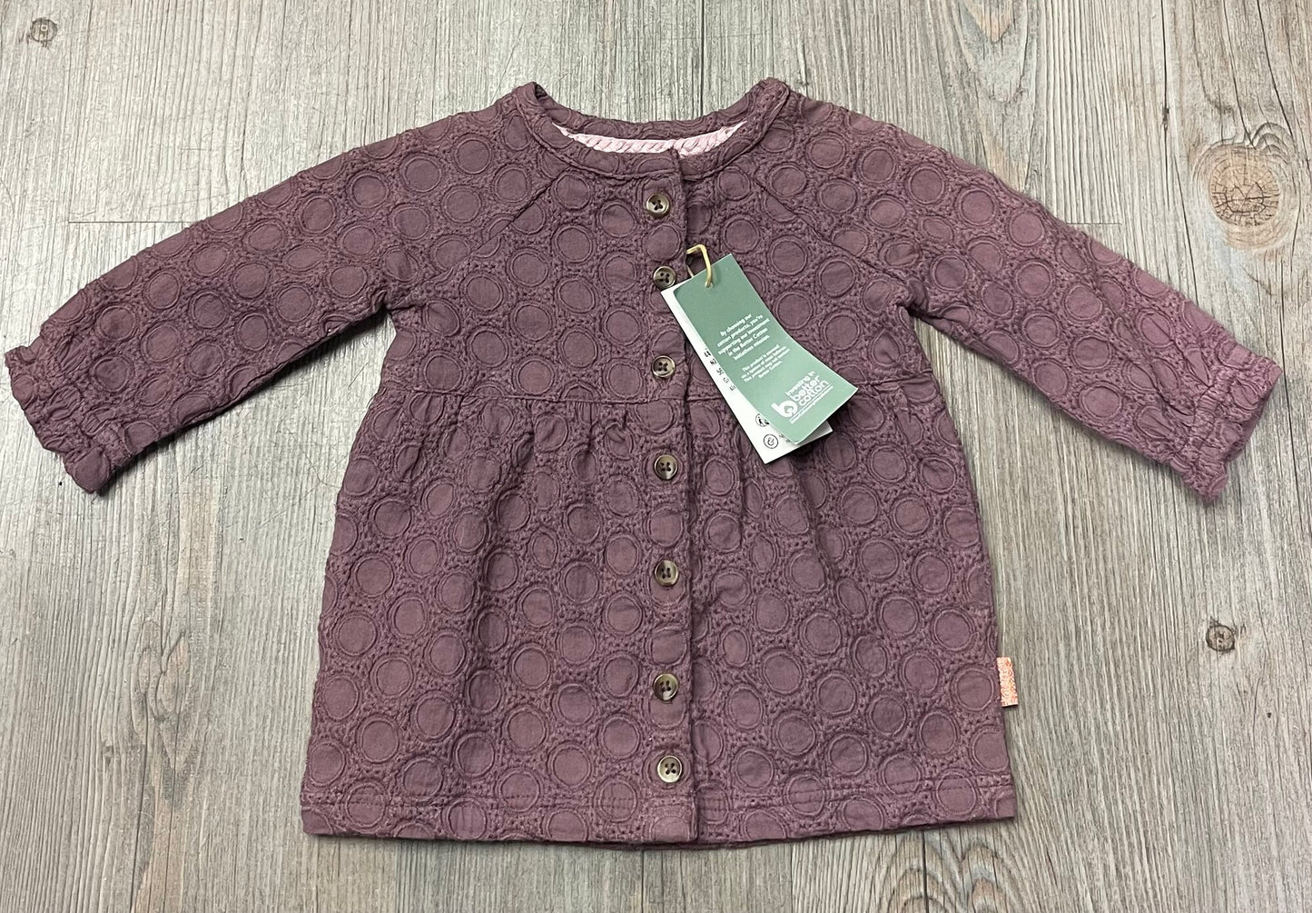 Flint  Noppies Dress LS, 1-2M