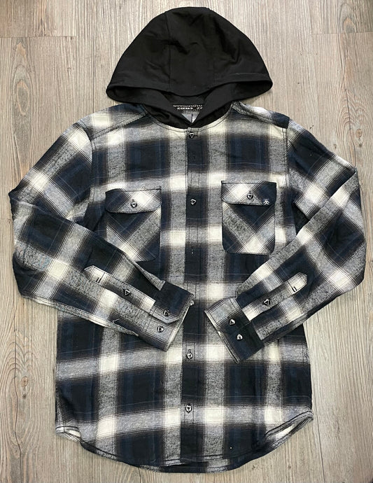 Multi  Burnside Hooded Shirt, 12Y