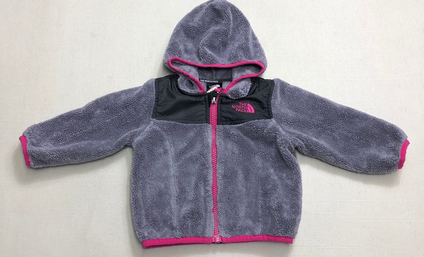 Grey  The Northface Fleece Hood, 6-12M