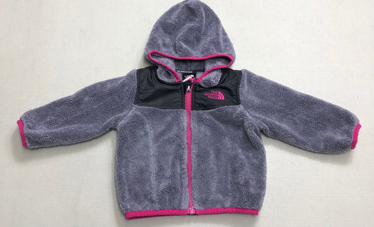 Grey  The Northface Fleece Hood, 6-12M