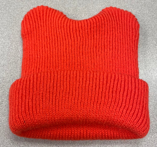 Orange  Headster Knit Beanie Hat, 18-24M