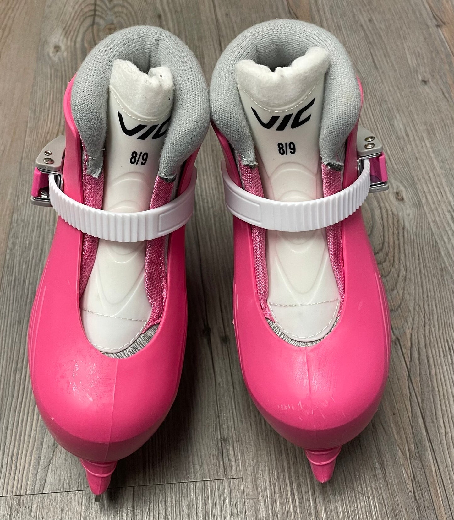Pink  Vic Hockey Skates, 8-9T
