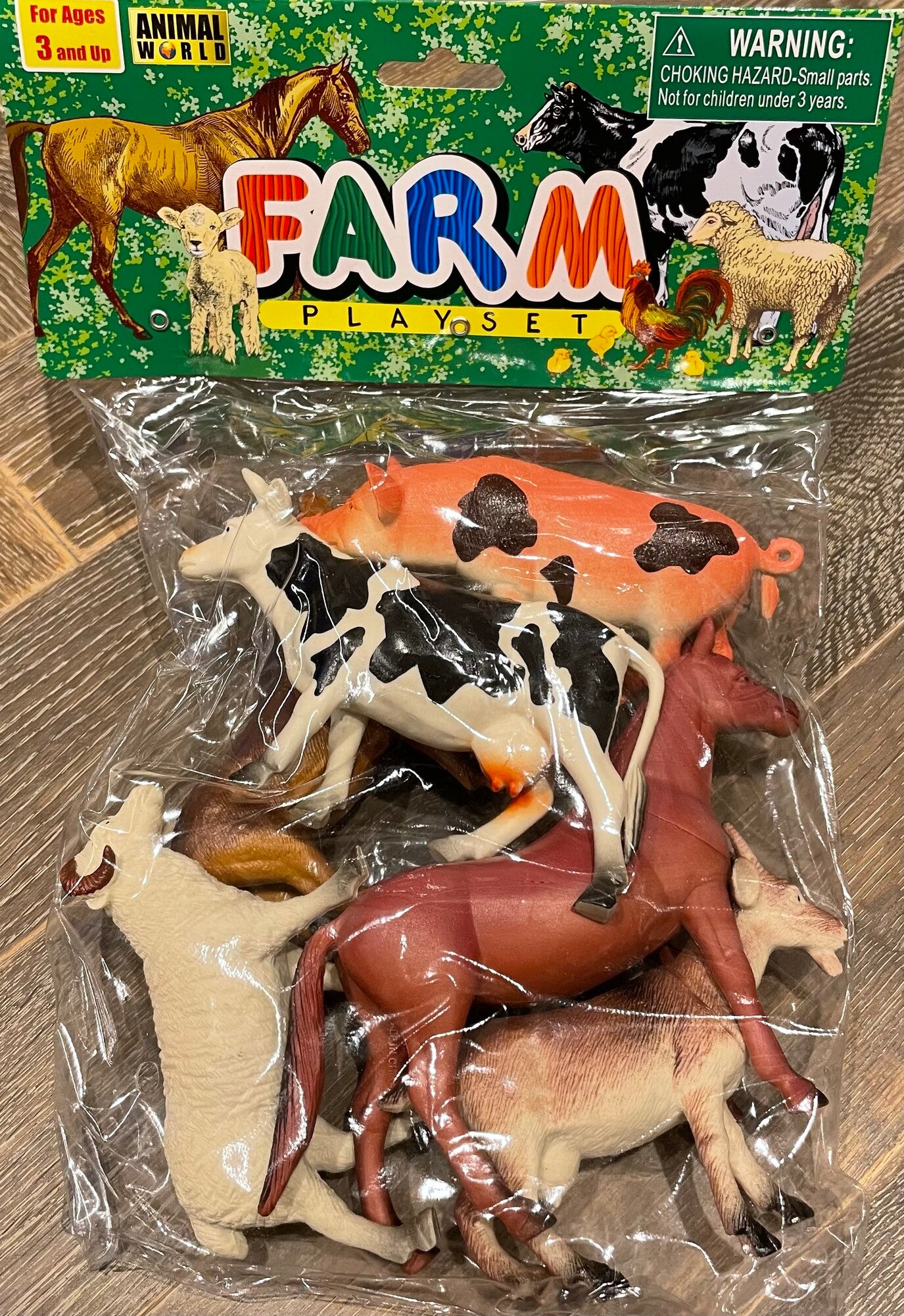 Multi  Farm Animal Sm Bag, New