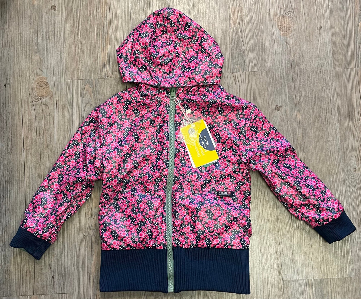 Green  Boboli Reversible Jacket, 4Y