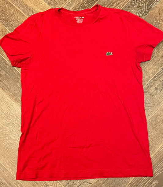 Red  Lacoste Tee, 14Y