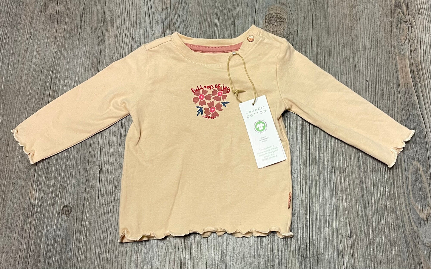 Beige  NoppiesLS Tee, 1-2M