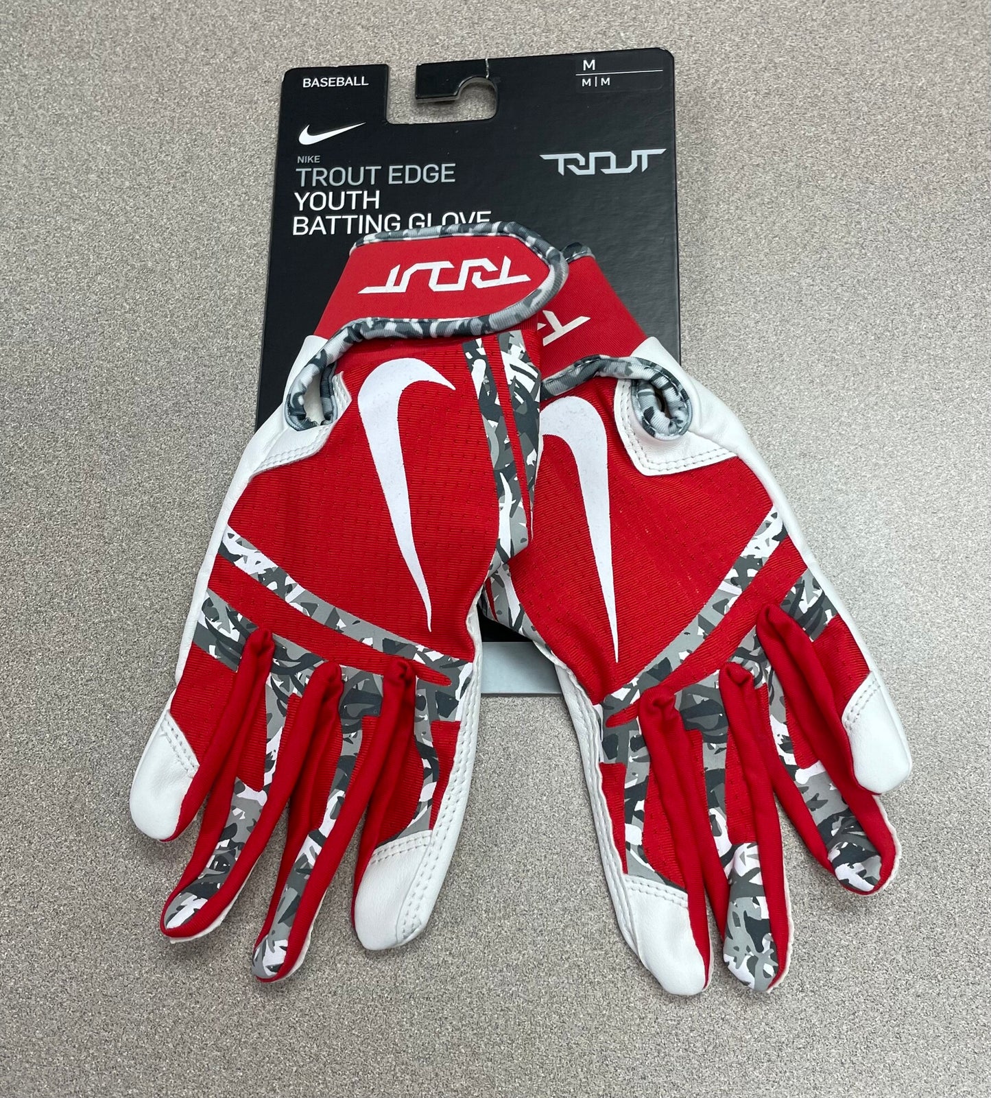 Red  Nike Batting Glove, Youth