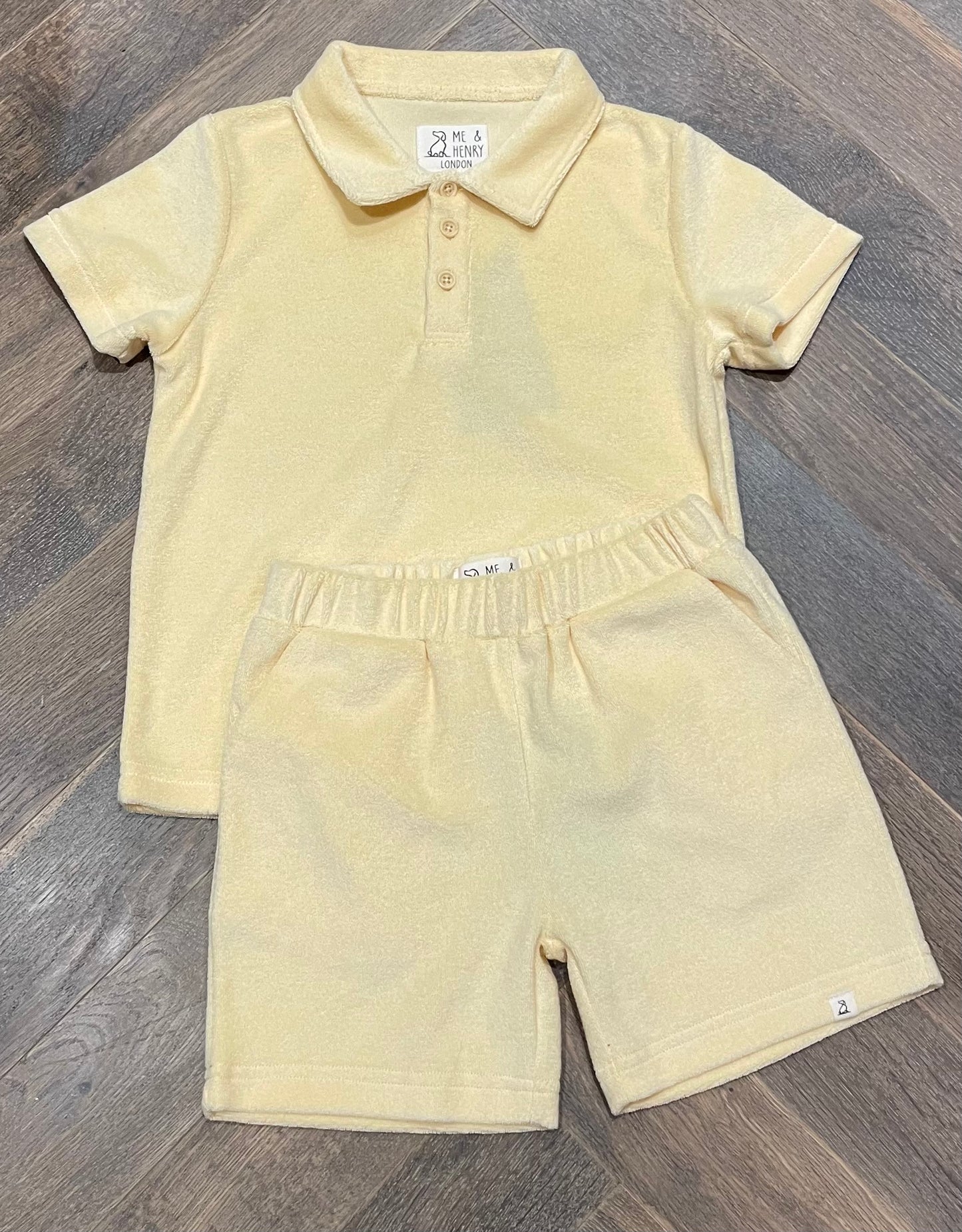 Cream  Me & Henry Terry Set, 5-6Y