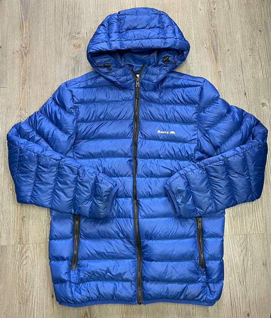 Blue  Roots Puffer Jacket, Small