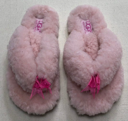 Pink  Ugg Fuzzy Slippers, 10T