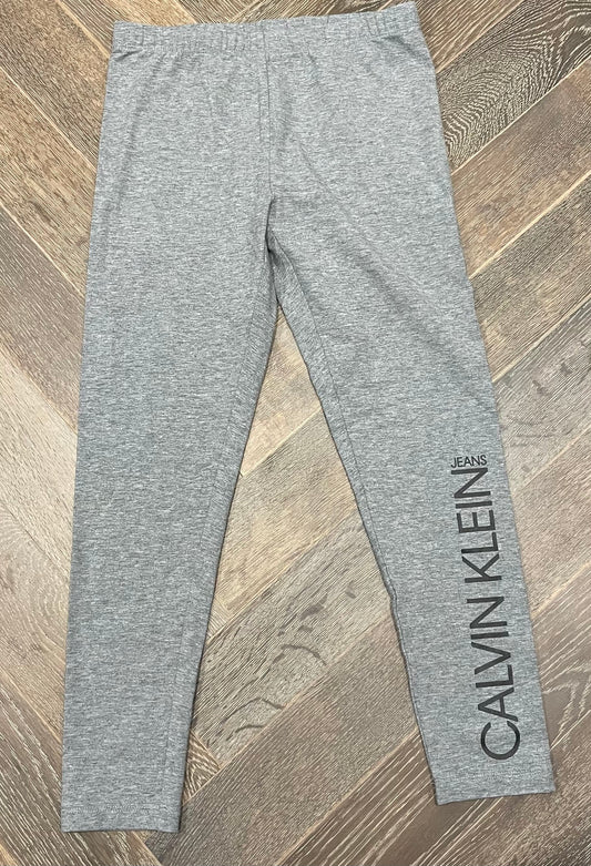 Grey  Calvin Klein Legging, 10-12Y