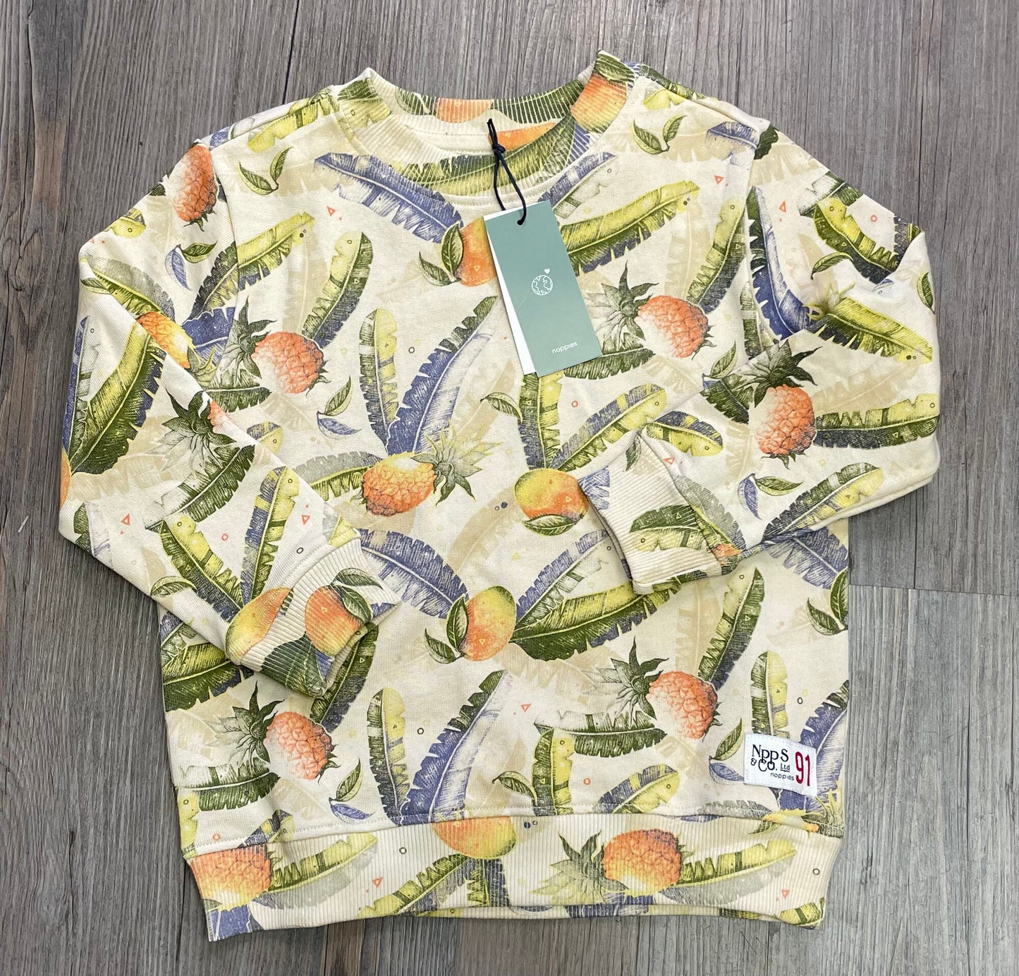 Tropical  Noppies Sweatshirt, 3-4Y