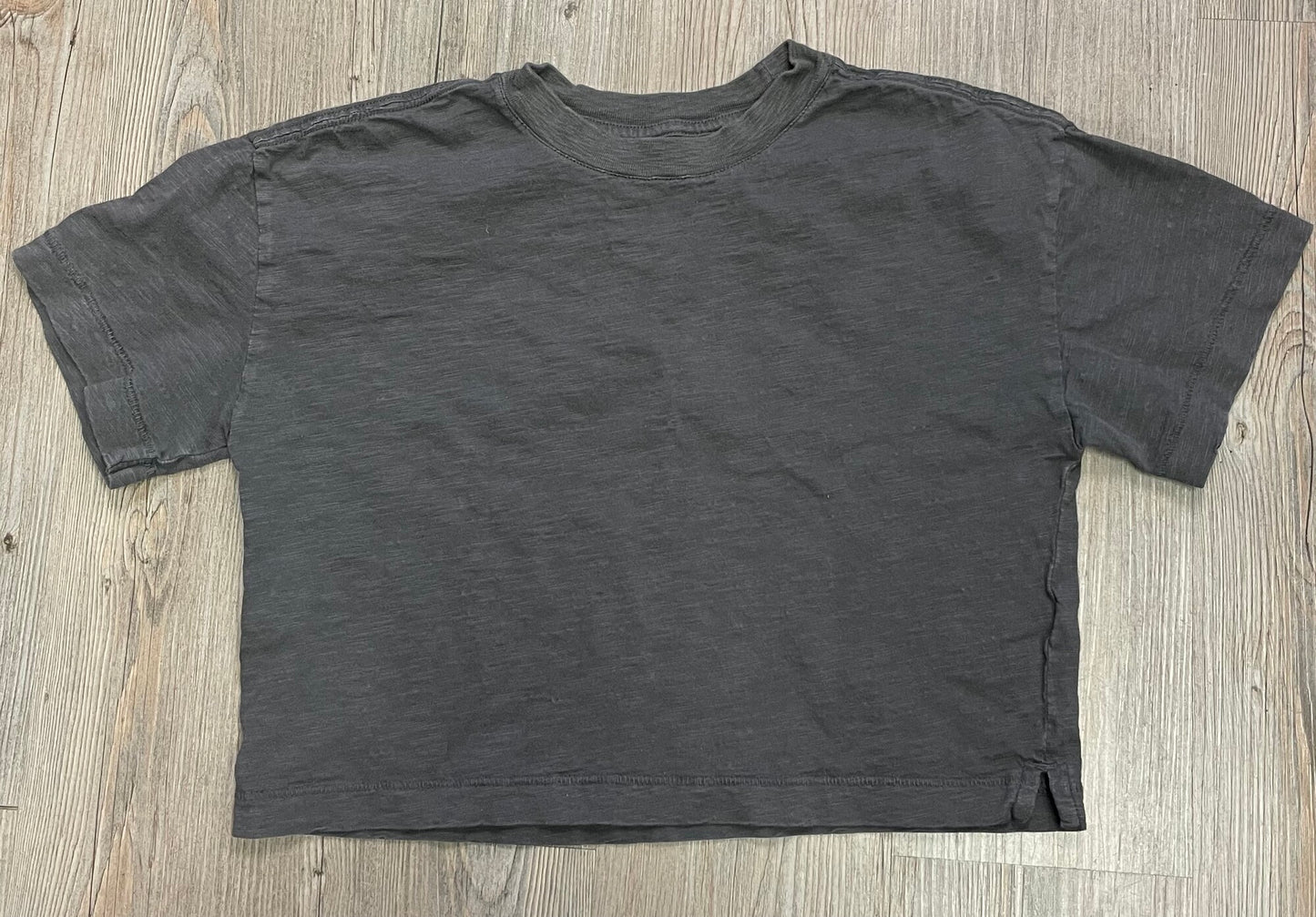Charcoal  Gap Cropped Tee, 12Y