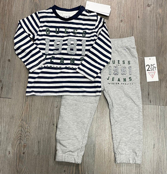 Grey/nav  Guess Clothing Set, 12M