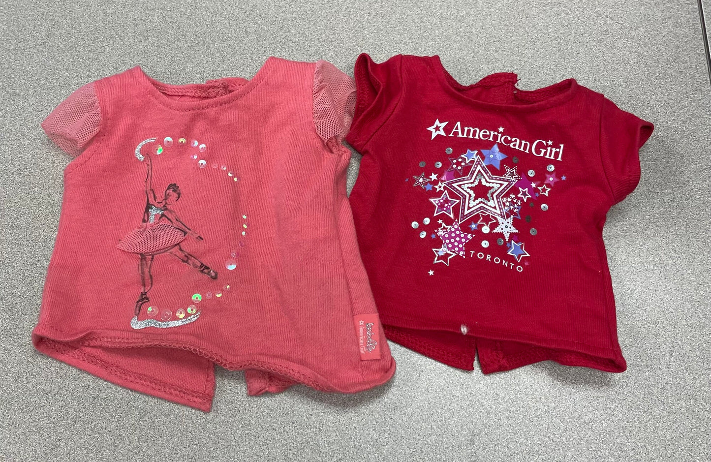 Red/cora  AG Doll Top, 2pc