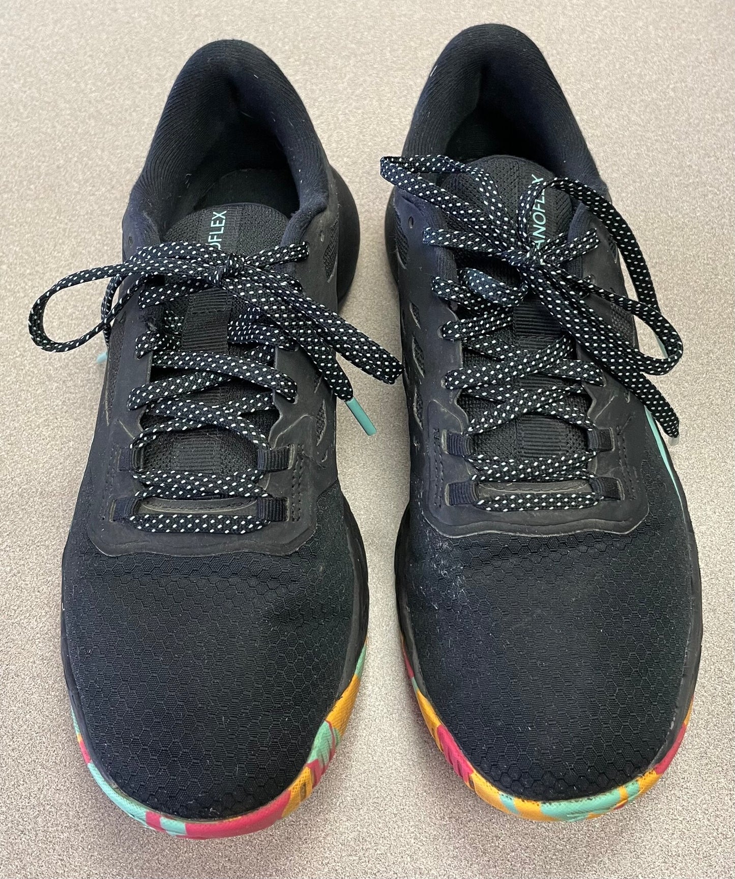 Black  Reebok Ortholite Shoes, 7Y