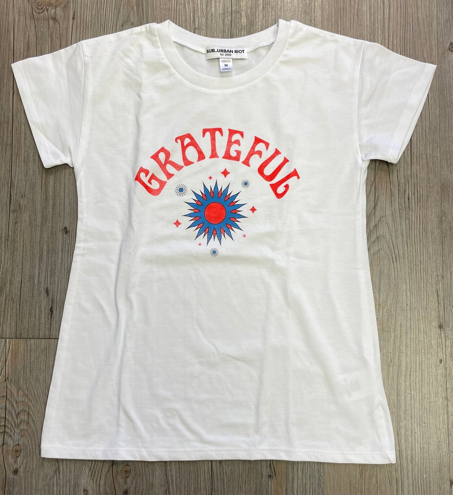 White  Sub Urban Riot Tee, 8-10Y