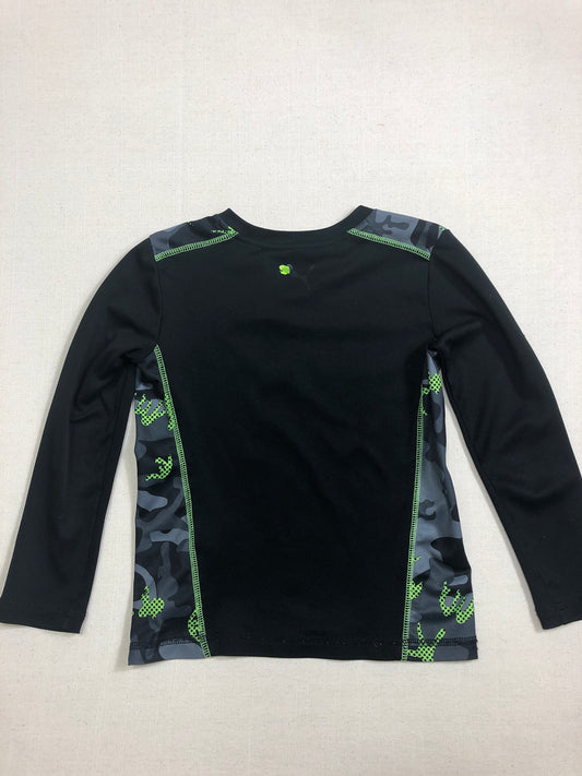 Black  Puma Active Shirt/LS, 4-5Y