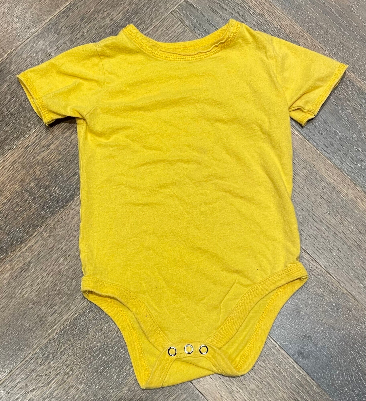 Yellow  Mini Mioche Onesie, 12-18M
