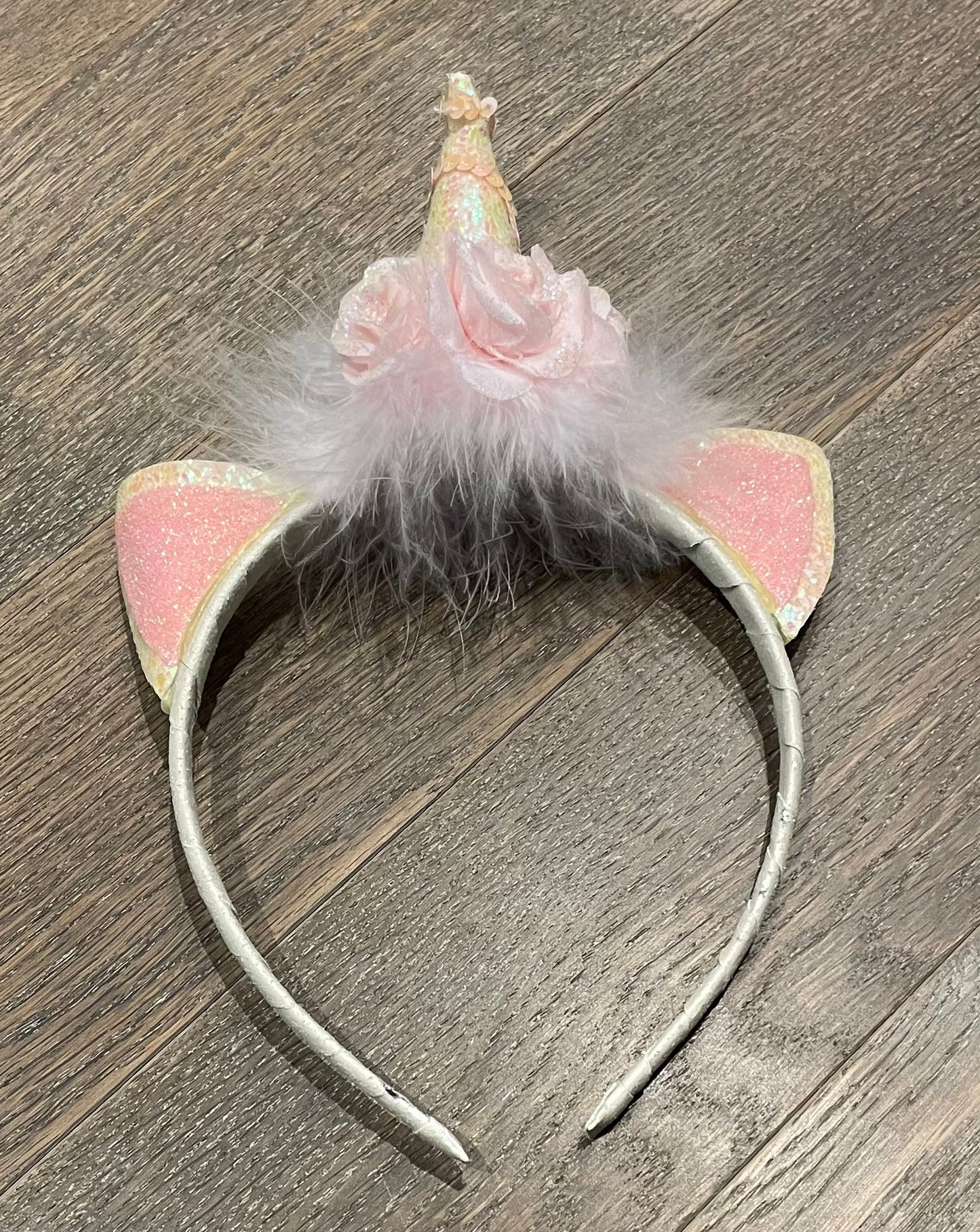 Pink  Feather Unicorn Headband, Toddler