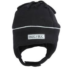 Black  Cozy Fleece Winter Hat, 6-12M