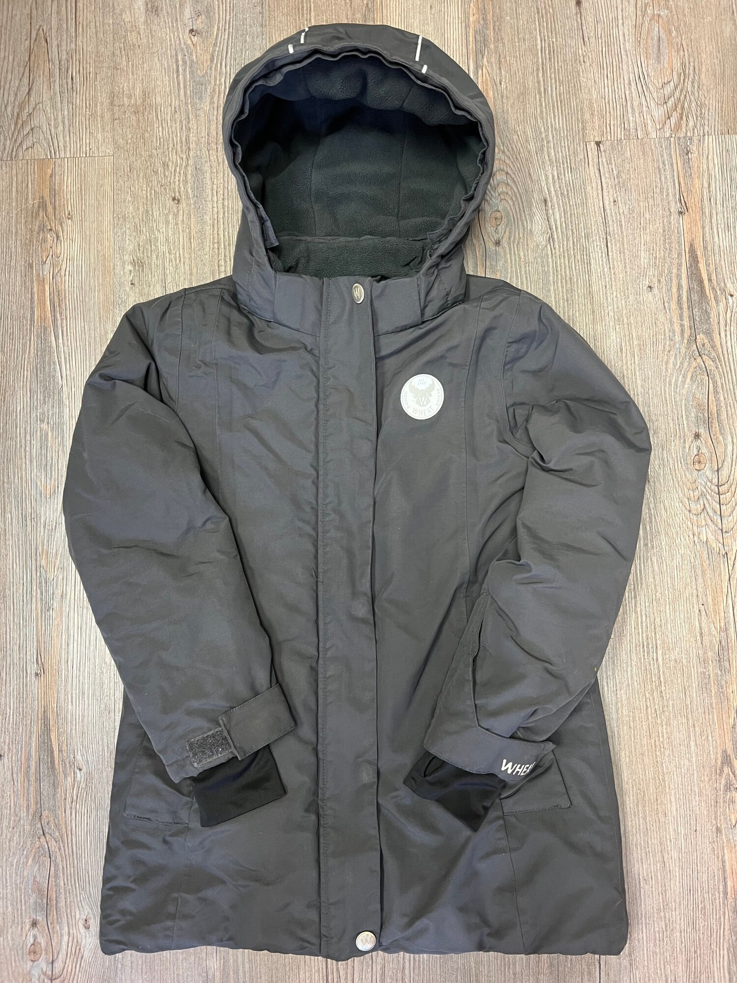 Grey  Wheat Winter Coat, 8Y