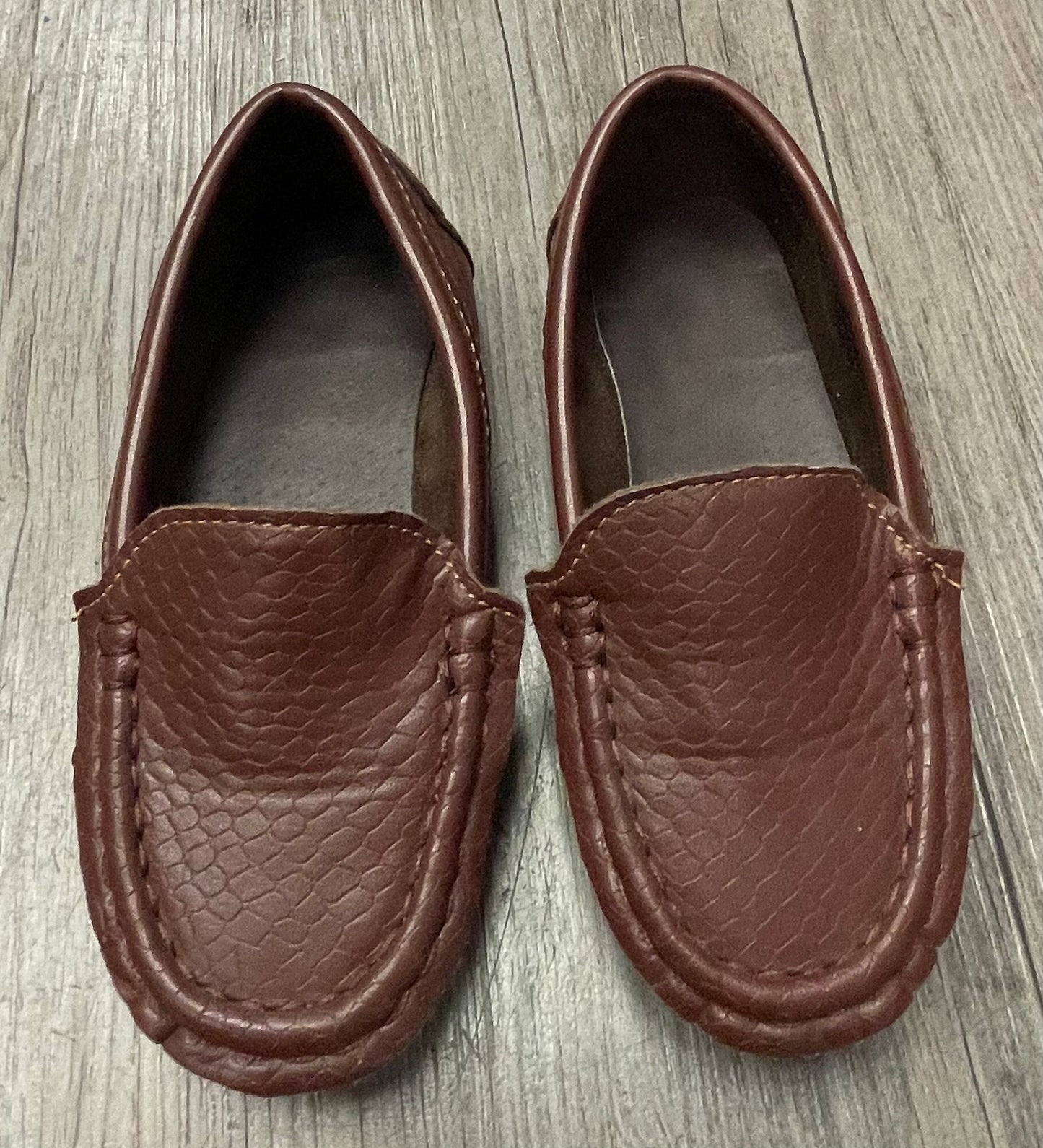 Brown  Pleather Loafer Shoes, 9T