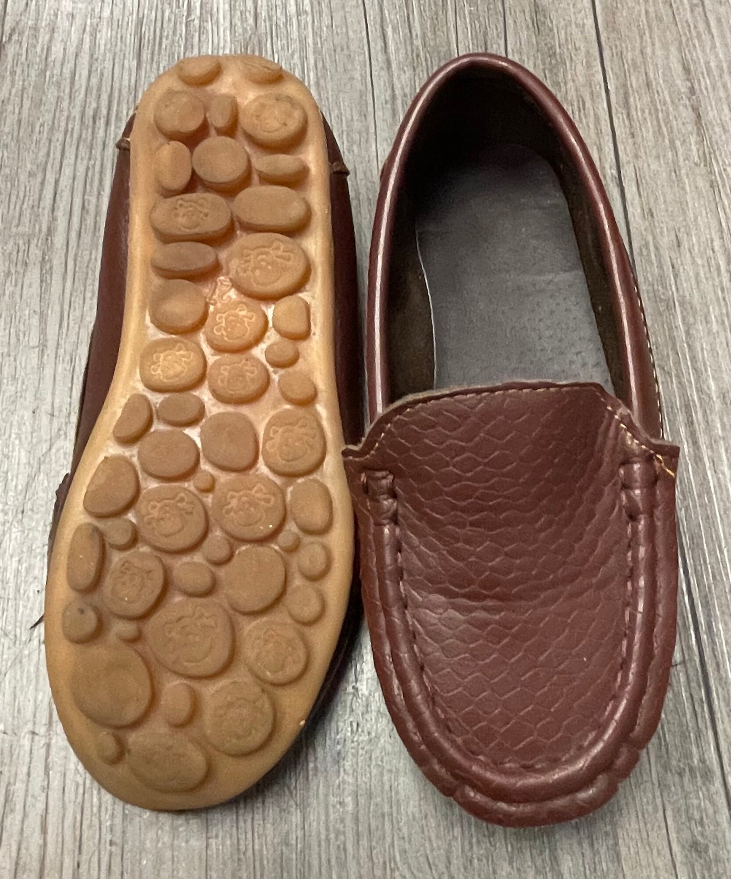 Brown  Pleather Loafer Shoes, 9T