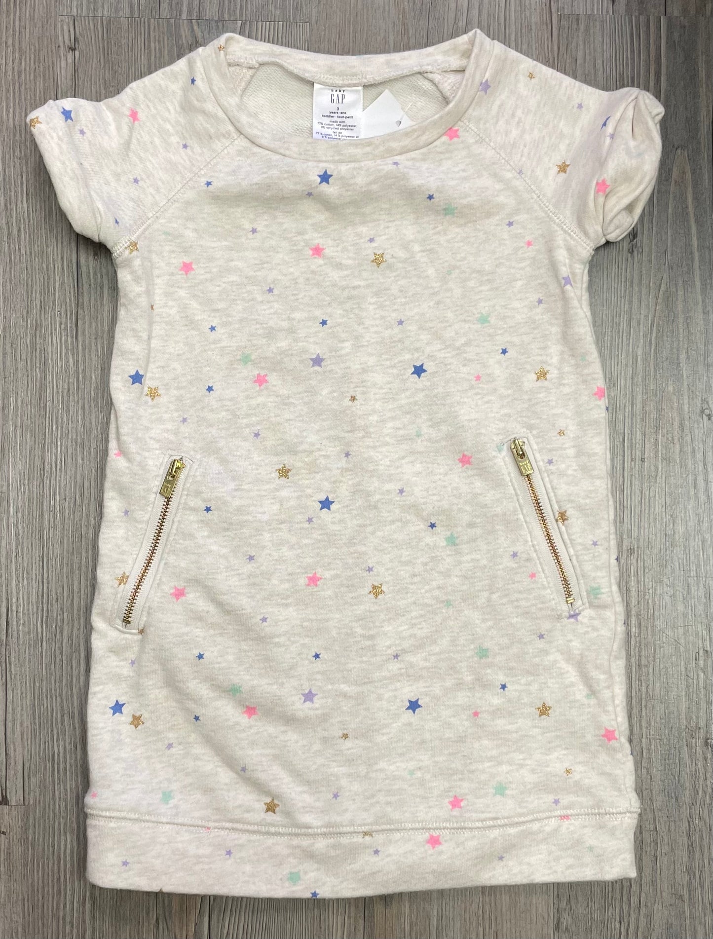 Oatmeal  Gap Jersey Star Dress, 3Y