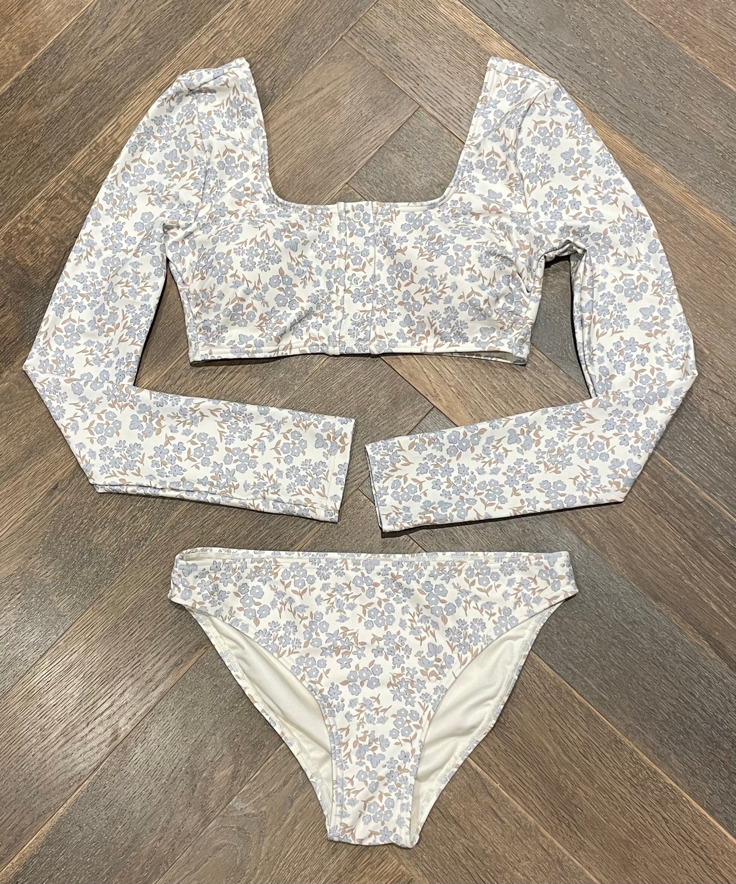 Floral  Rylee + Cru Bikini LS Set, 12Y