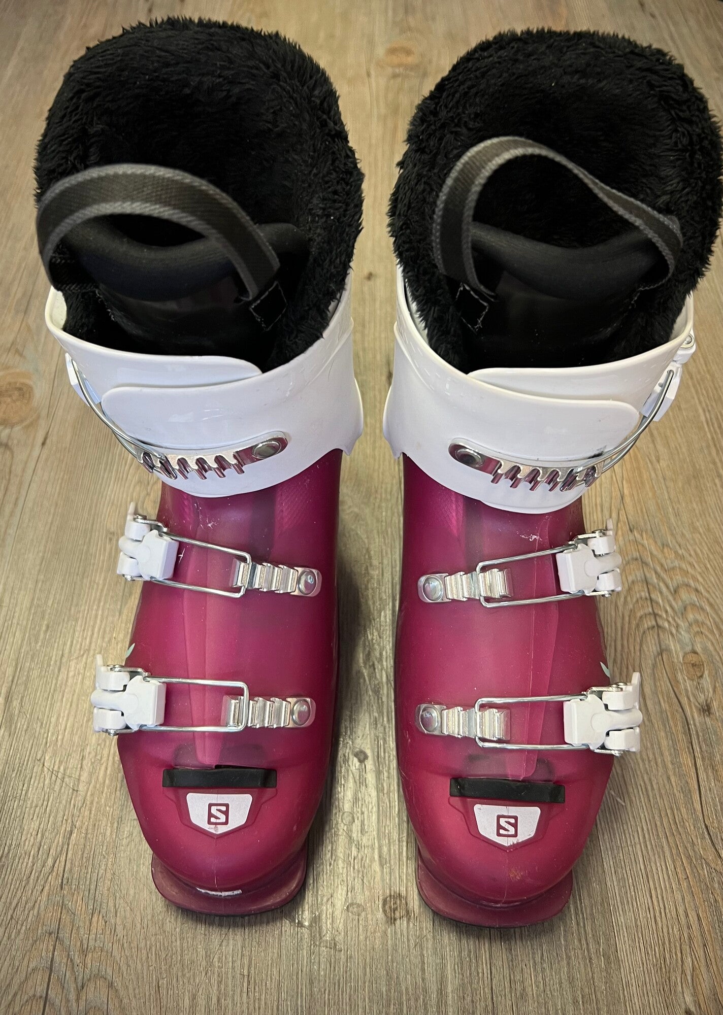 Fuchsia  Salomon T3 RT Ski Boots, 24-24.5