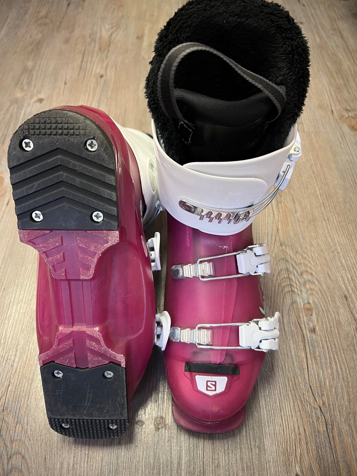 Fuchsia  Salomon T3 RT Ski Boots, 24-24.5