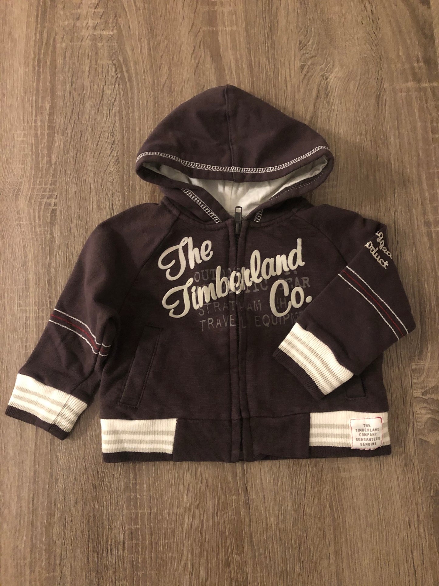 Brown  Timberland Sweater Hood, 12M