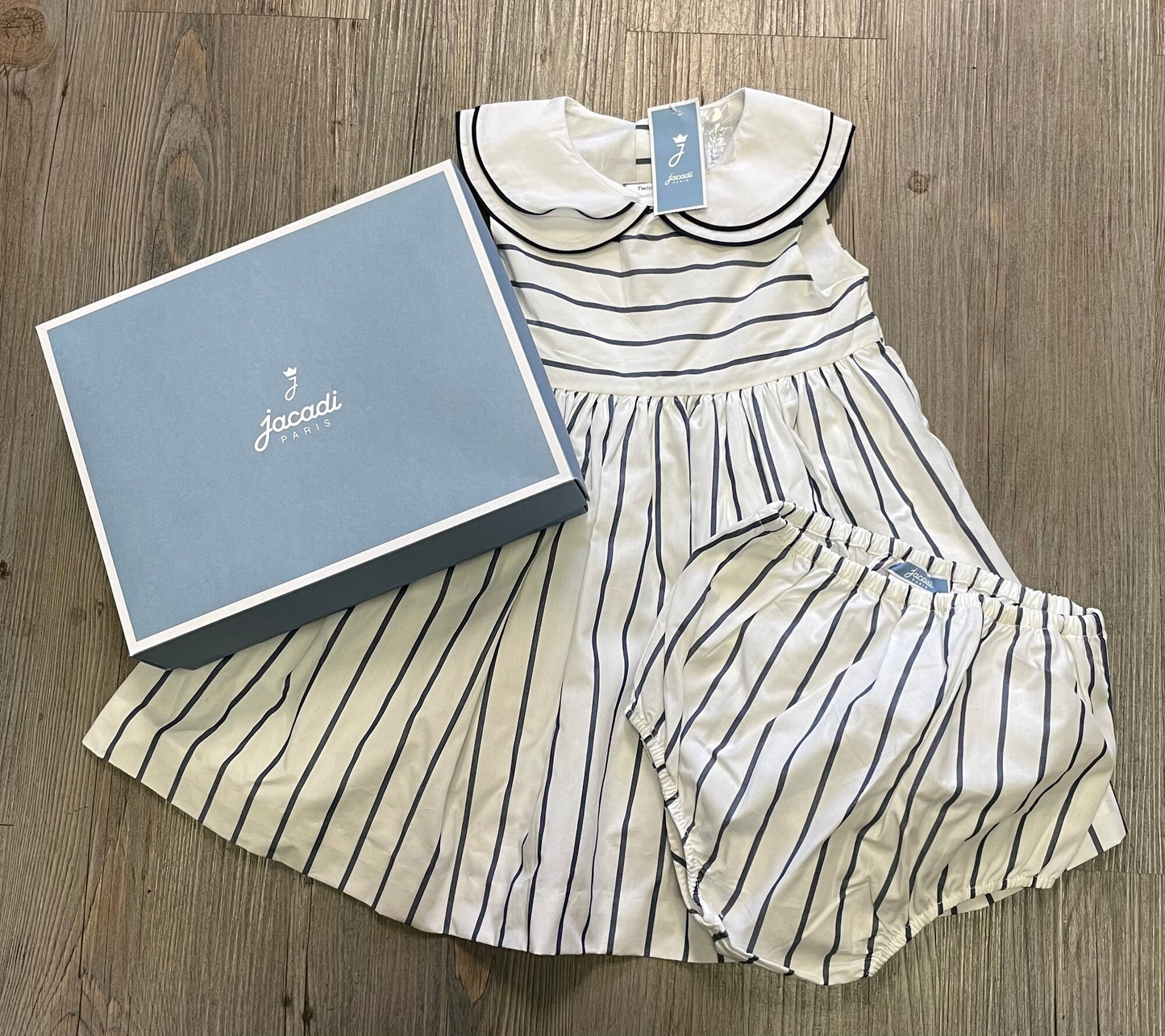 White  Jacadi Dress, 18M