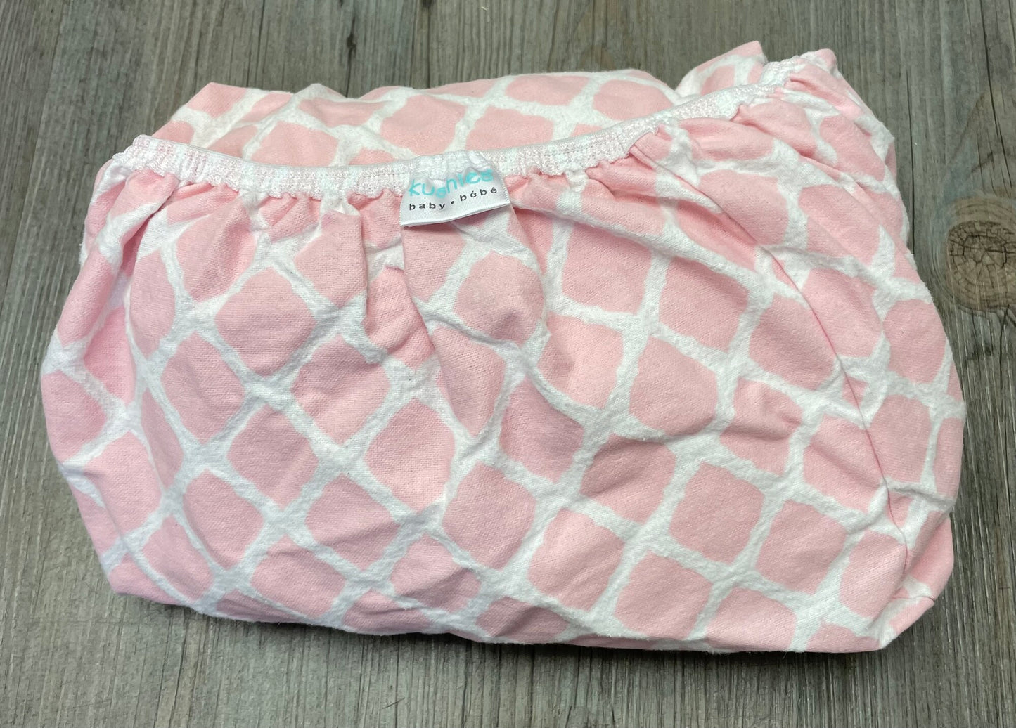 Pink  Kushies Flannel Crib Shee, Pre-owned