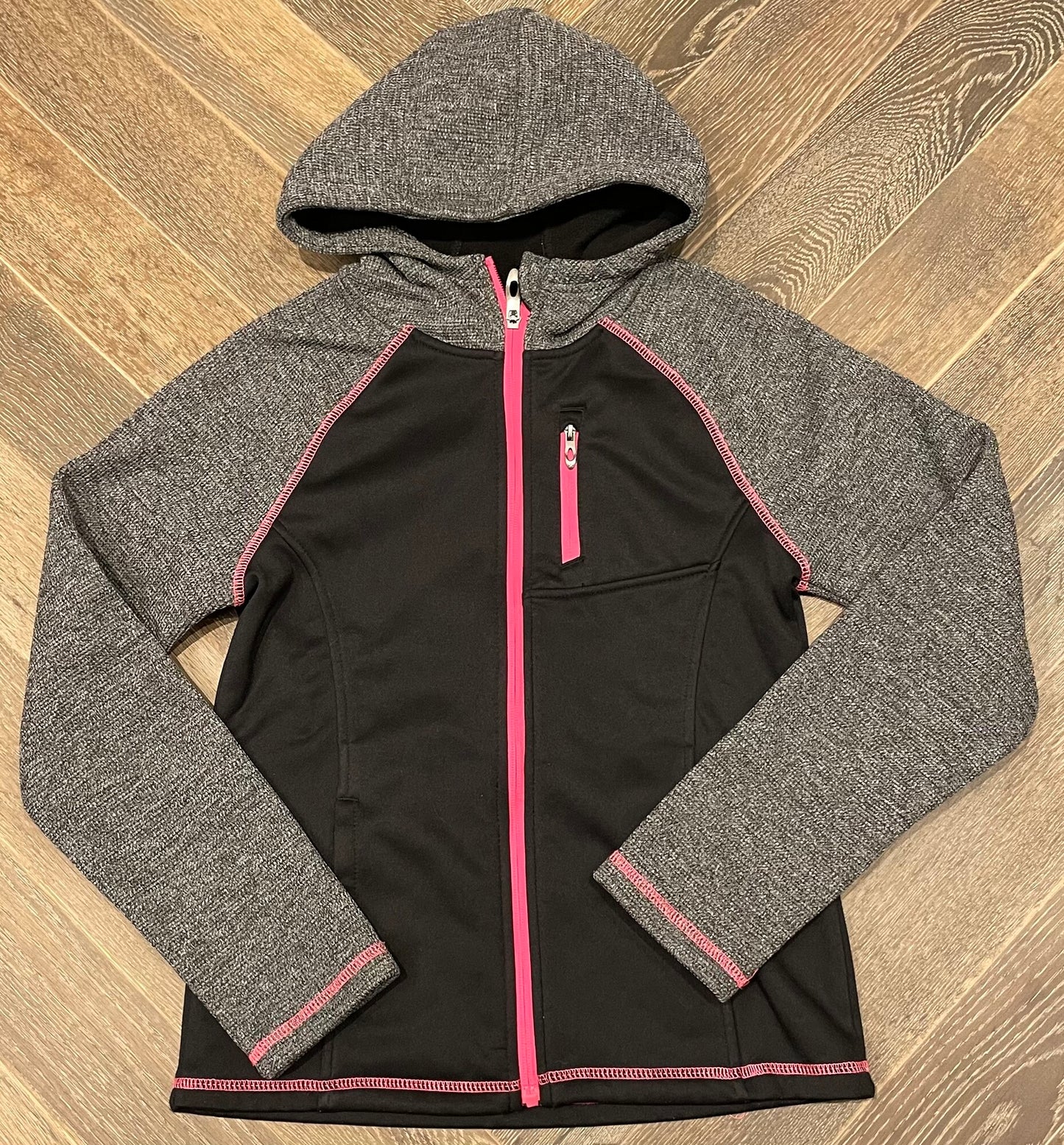 Black  Spyder Zip Up Hoodie, 12-14Y
