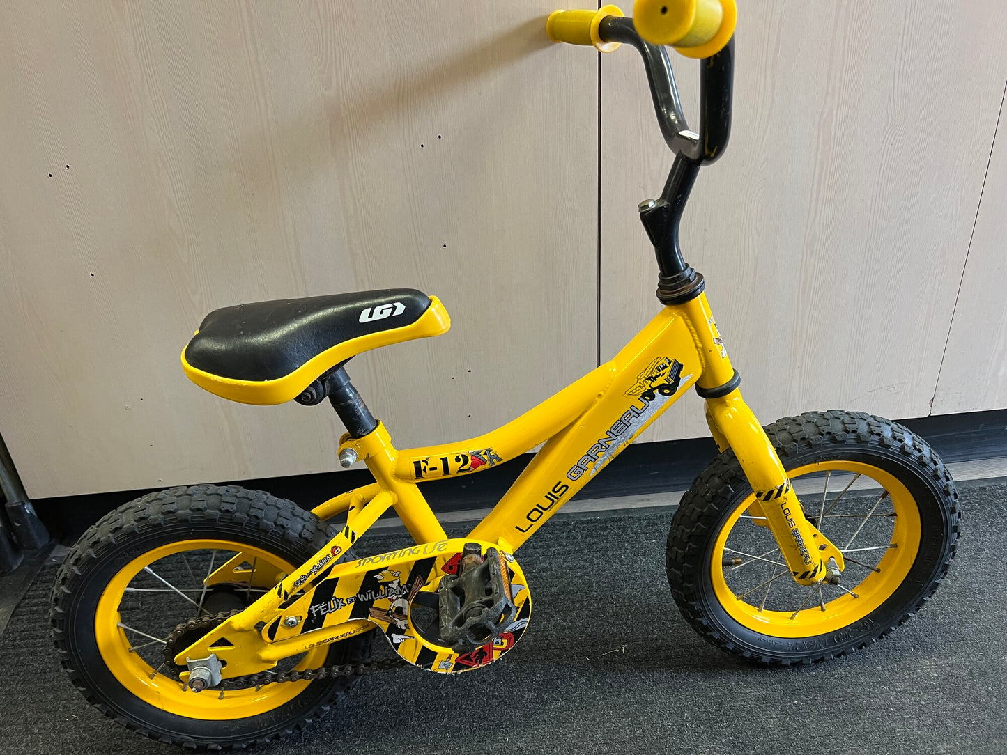 Yellow  Louis Garneau Bike, 12 Inch