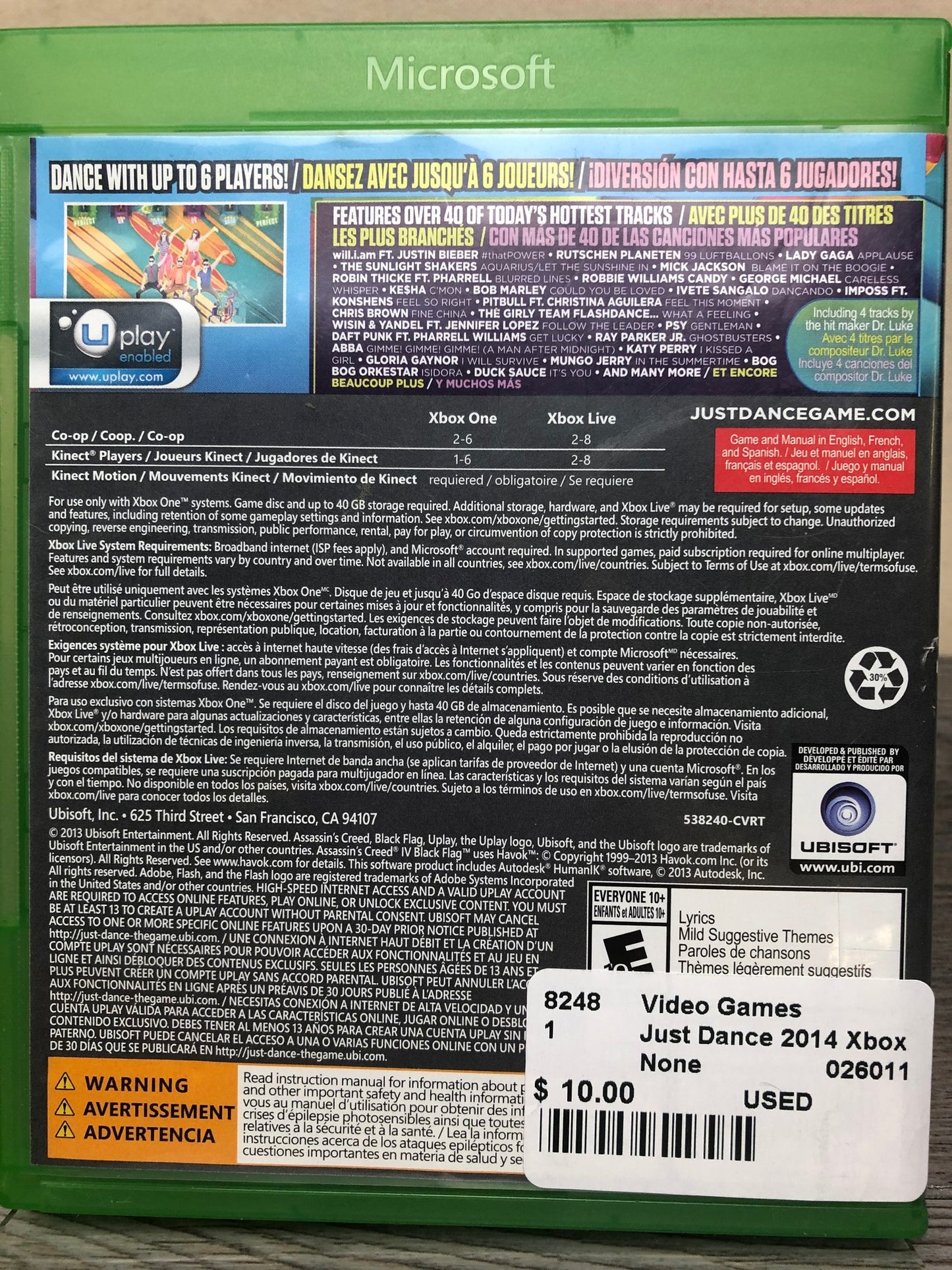 None  Just Dance 2014 Xbox One, USED
