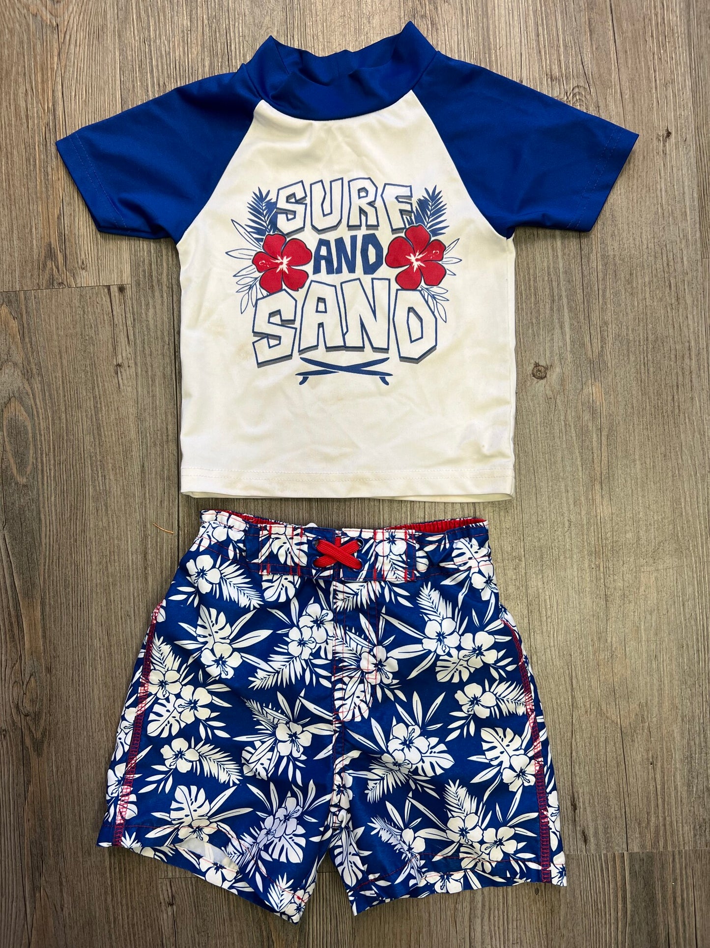 Blue  Mick Mack 2pcs Swim Suit, 3Y