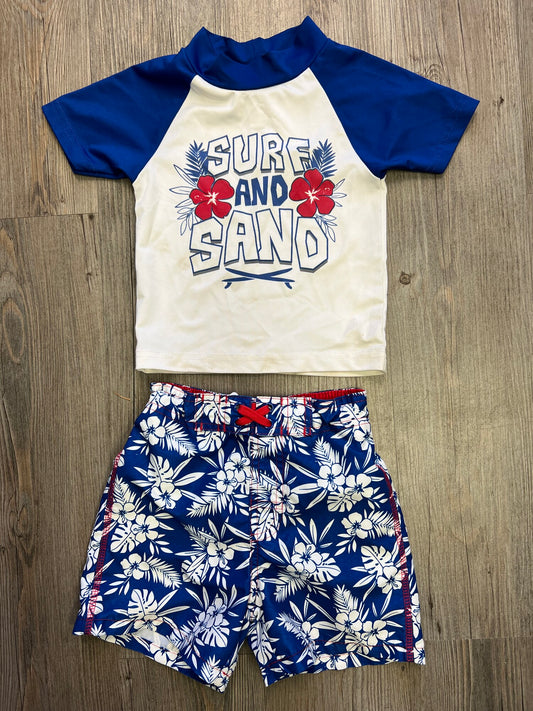 Blue  Mick Mack 2pcs Swim Suit, 3Y