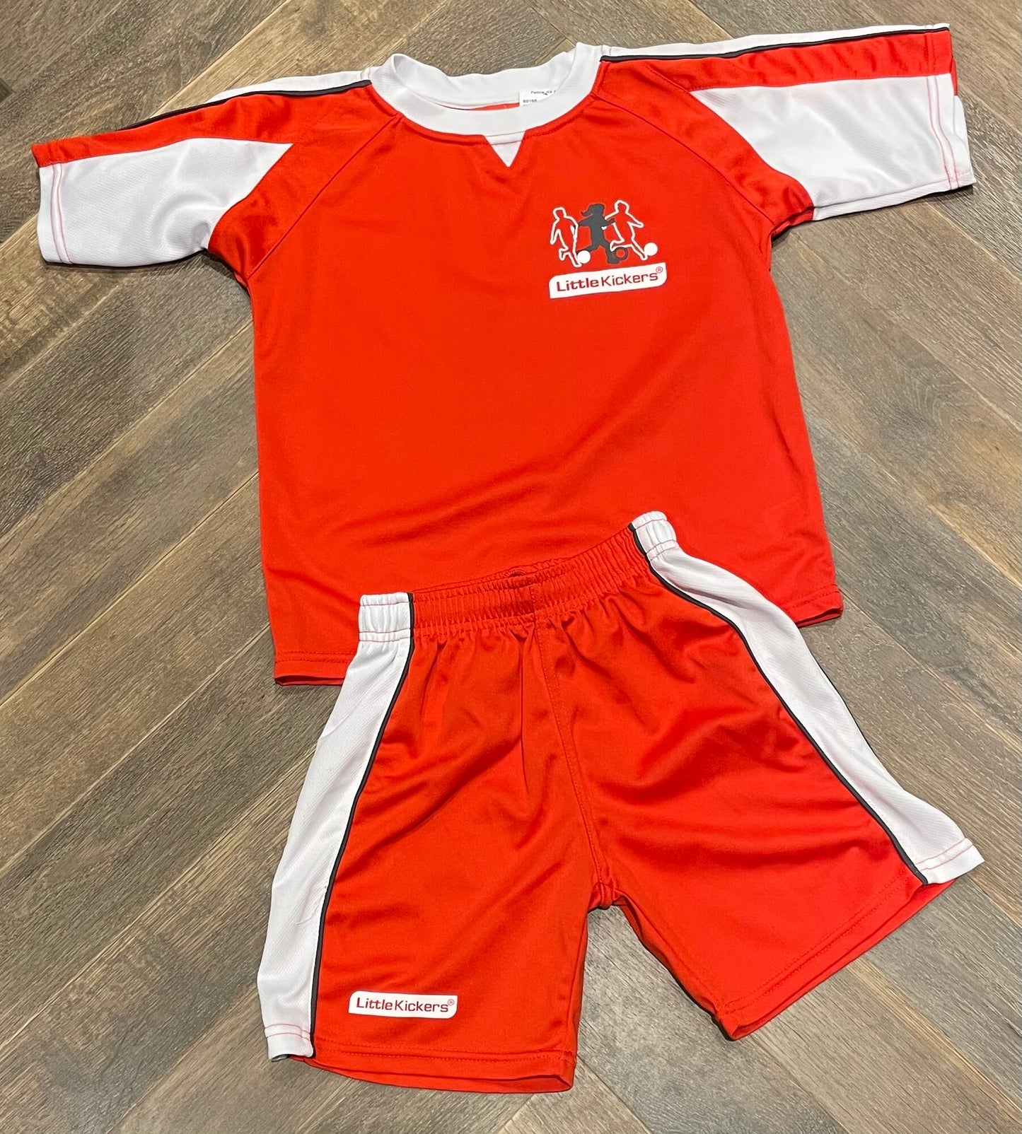 Red  Little Kickers Jersey 2pc, 4-6Y