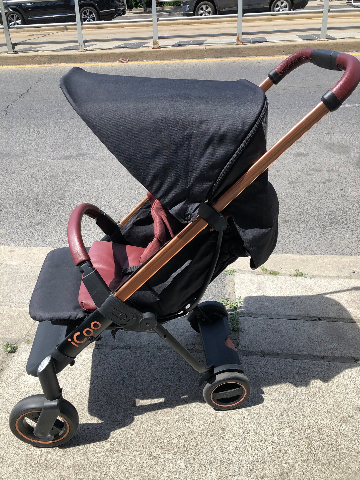 Maroon  ICOO Acrobat Stroller, 44lbs Max