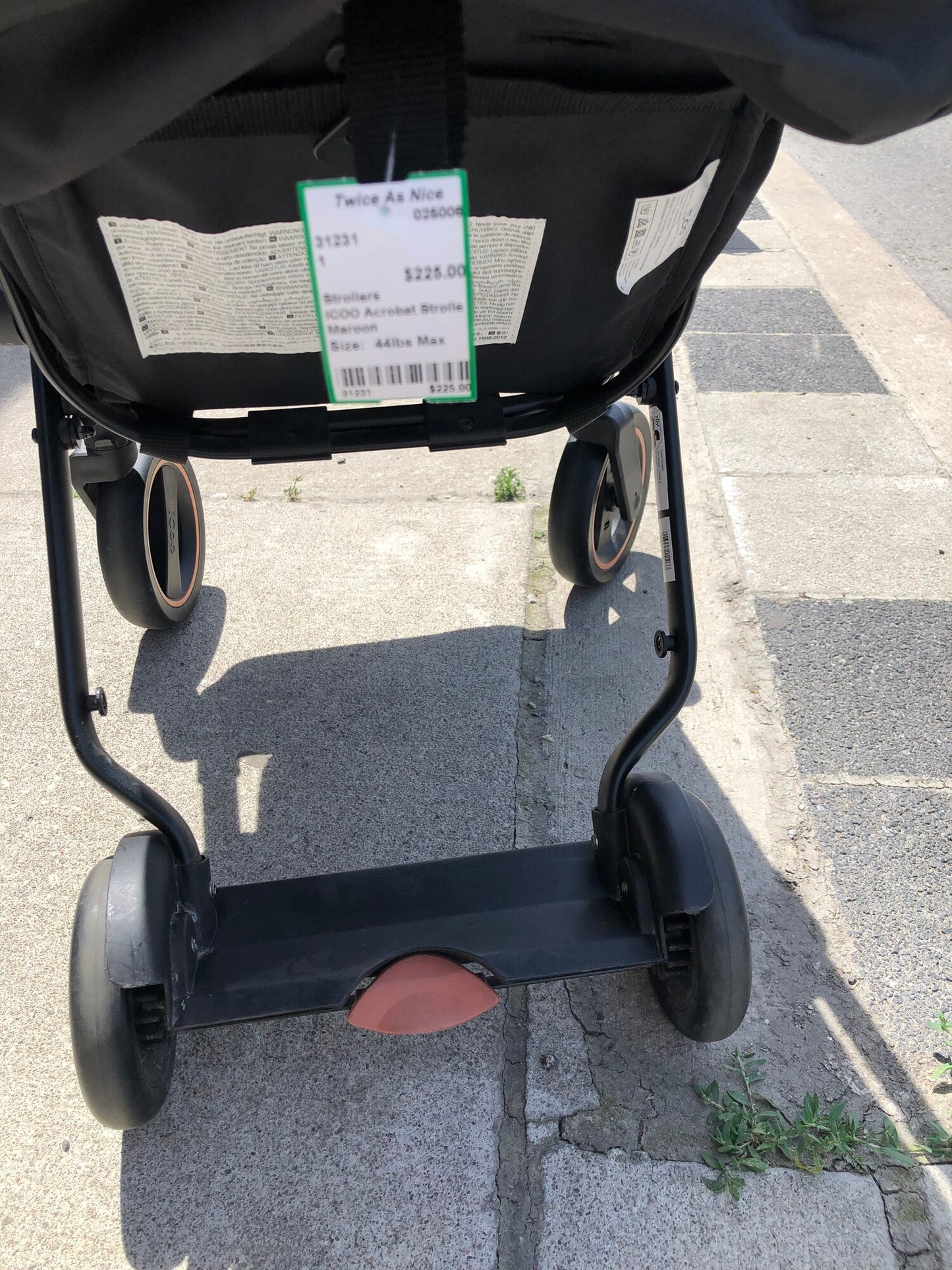 Maroon  ICOO Acrobat Stroller, 44lbs Max