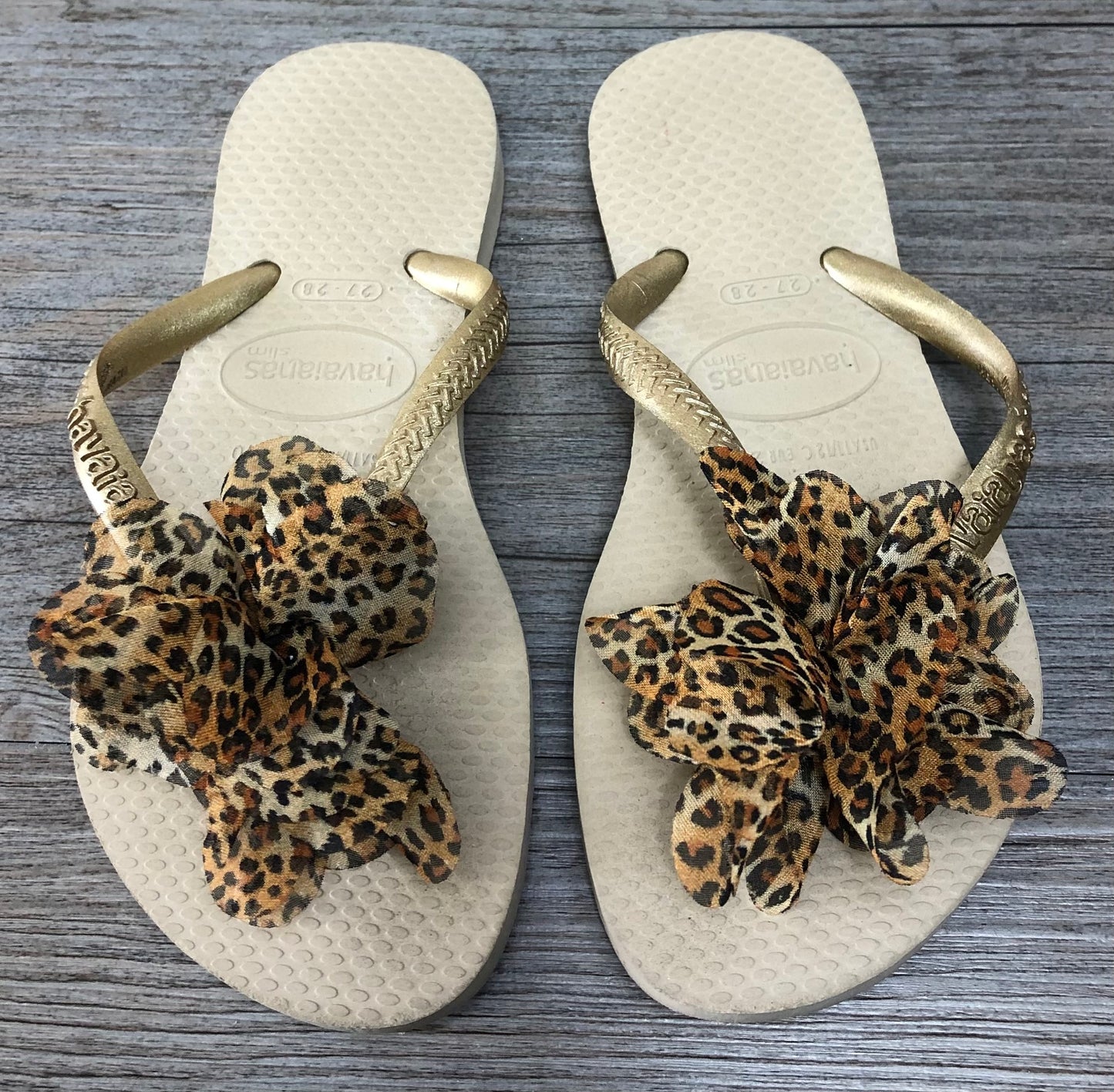 Leopard  Havaianas Flipflop, 11-12Y