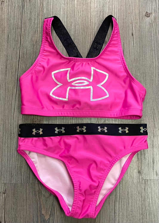 Pink  Under Armour Bathing Suit, 8Y